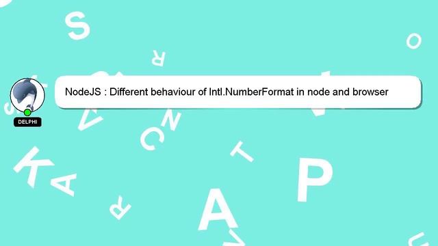 NodeJS : Different behaviour of Intl.NumberFormat in node and browser смотреть онлайн