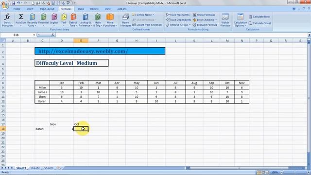 Hlookup Formula in Excel смотреть онлайн