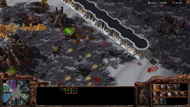 Using Spine Crawlers to Stop a Massive Zombie Horde in Zombie Bounty Starcraft 2 Mod смотреть онлайн