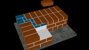 Однорядная система перевязки кирпичной кладки