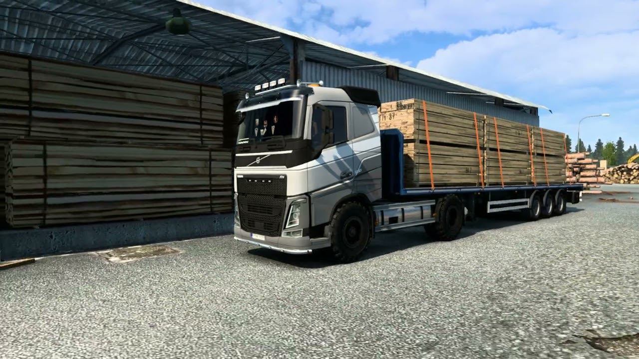 [ETS 2] Volvo FH 12 4x2HotWheel Cruising RusMap roads смотреть онлайн
