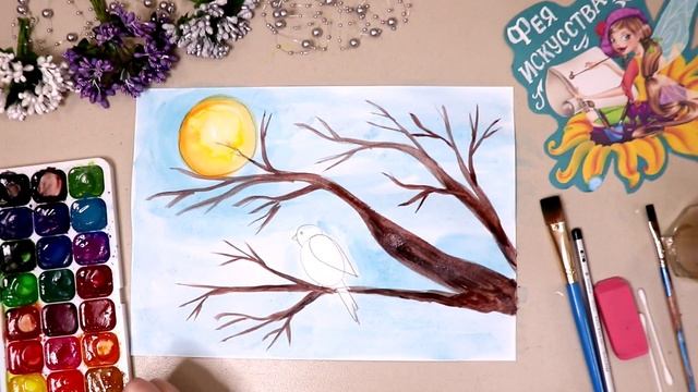 Как нарисовать Весну? Урок рисования? смотреть онлайн
