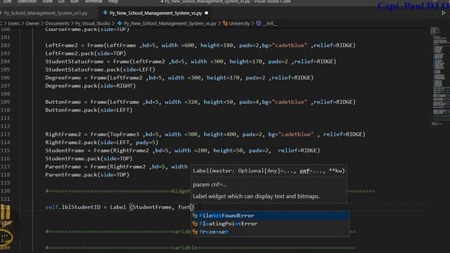 How to Create School Management System with MySQL using Python in Visual Studio Code - Part 1 of 4 смотреть онлайн