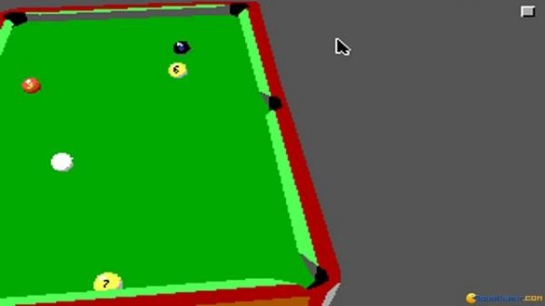 Sharkey's 3D Pool gameplay (PC Game, 1989)