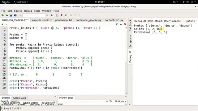 KCS Python 6 (kartojimas + žodynai() смотреть онлайн