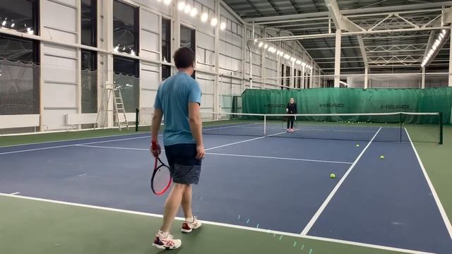 5 Теннис Тренировка 07 03 22 Удар справа линия Tennis forehand on the line смотреть онлайн