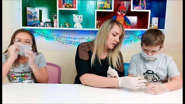 Пупирупитульки!!!Химические опыты с мамой. Маша и Миша делают опыт Бурлящая лава!!Развивающая игра! смотреть онлайн