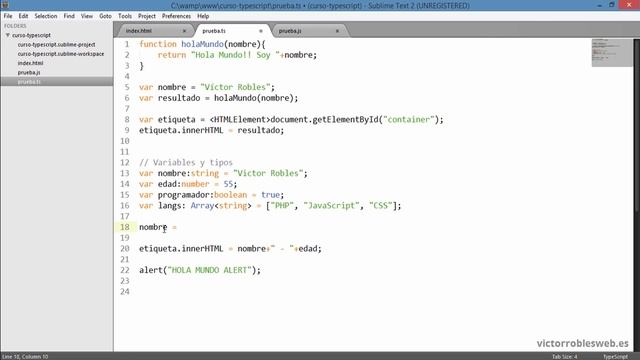 Variables y tipos de datos - 04 - Curso de TypeScript para Angular 2 смотреть онлайн