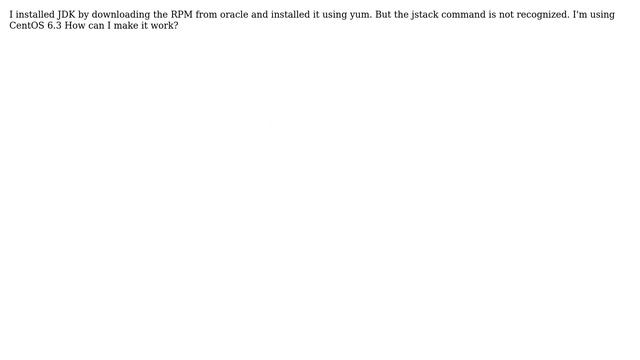jstack command not found on centos смотреть онлайн