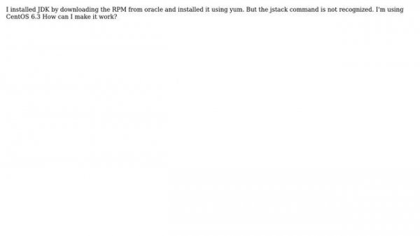 jstack command not found on centos