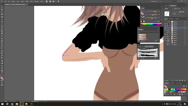 Adobe illustrator|| УРОК. РИСУЕМ Fashion illustration В СТИЛЕ ПОП-АРТ смотреть онлайн