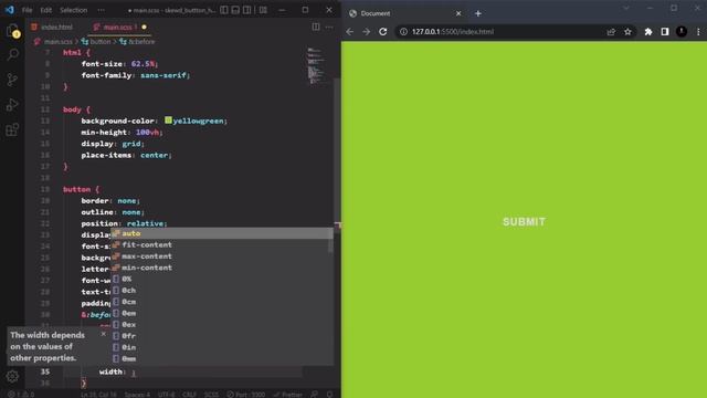 Pure CSS skew button hover effect | html & css button hover effect tutorial смотреть онлайн
