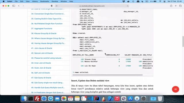 #15 - Membuat VIEW (DDL) | BELAJAR RDBMS ORACLE 18C смотреть онлайн