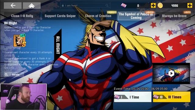 More Summons for SSS ALL MIGHT in [My Hero Academia: The Strongest Hero] смотреть онлайн