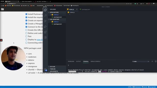 URL Shortener using express and MongoDB atlas! (PART 1) смотреть онлайн