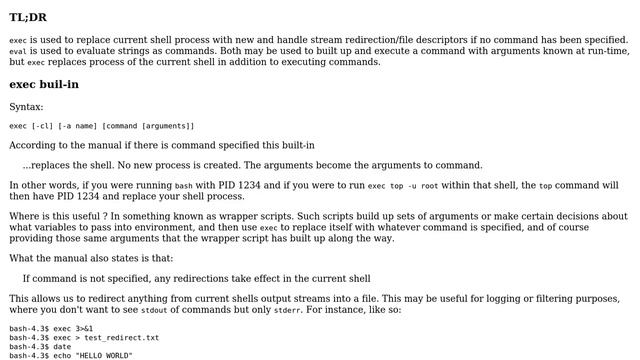 Unix & Linux: What's the difference between eval and exec? (5 Solutions!!) смотреть онлайн