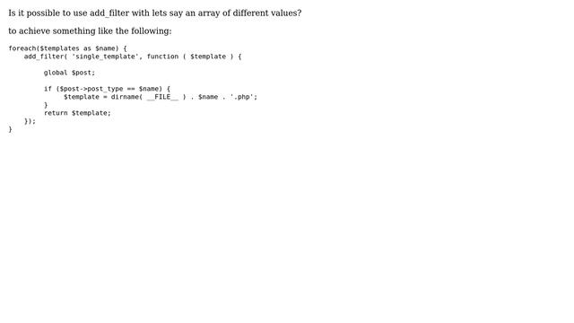 Wordpress: Add filter multiple times using only one master function смотреть онлайн