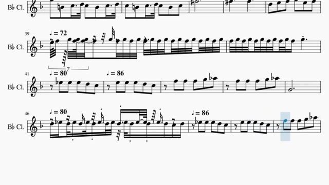 Clarinet Sheet Music: How to play Concerto for Piano and Orchestra in B Flat Major (II Adagio) смотреть онлайн