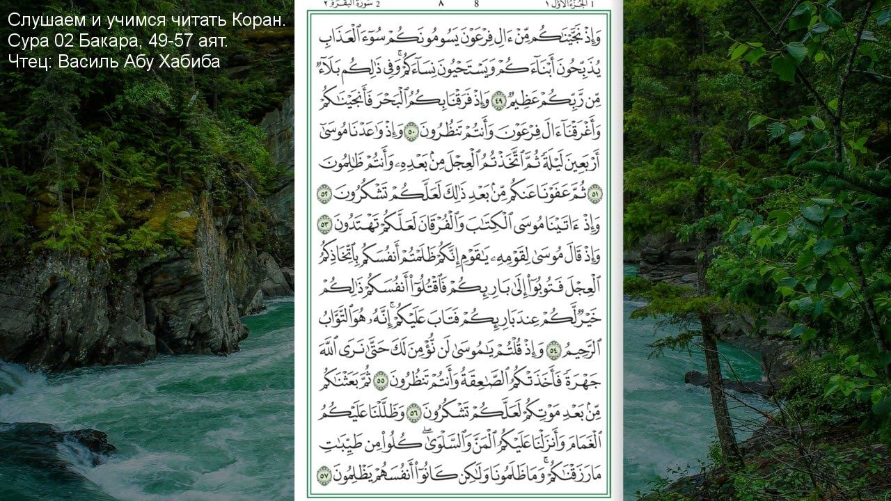 Коран. Сура 2 аль Бакара 49 -57 аят смотреть онлайн