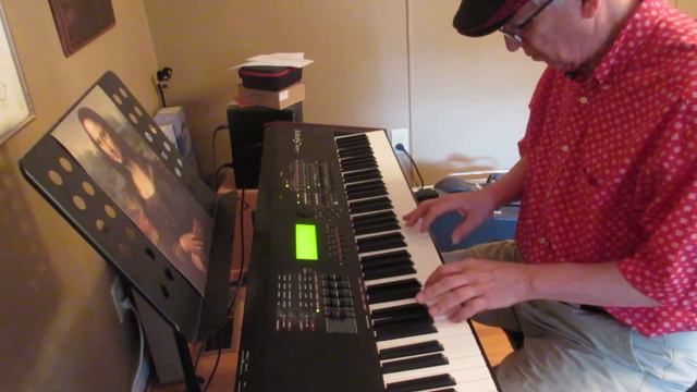 Playing Yamaha S90ES Music Synthesizer.
