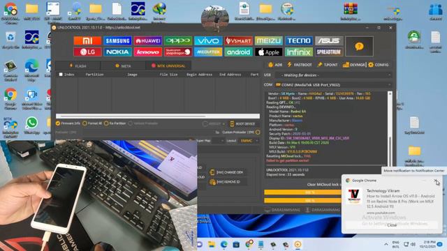Redmi 6a Mi Account Remove One Click By Unlock Tool