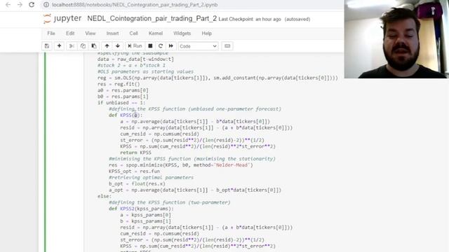 Advanced pair trading in Python: beta loading, optimal entry, and stop-losses смотреть онлайн