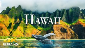 FLYING OVER HAWAII (4K UHD) - Relaxing Music Along With Beautiful Nature Videos - 4K Video