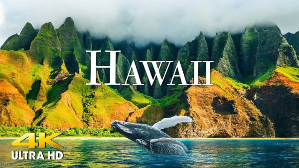 FLYING OVER HAWAII (4K UHD) - Relaxing Music Along With Beautiful Nature Videos - 4K Video