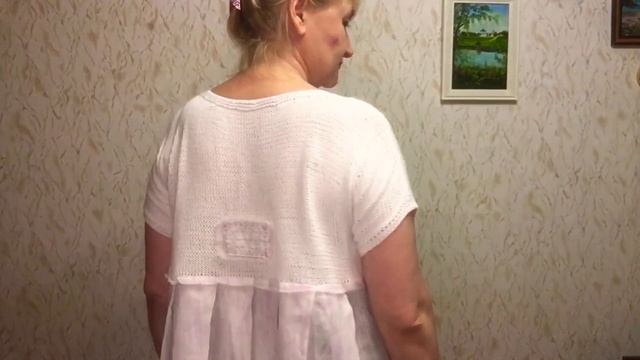 Комбинированная блуза "Фуршет" в стиле Бохо. #fourchette_blouse_triskele 14 февраля 2020 г. смотреть онлайн