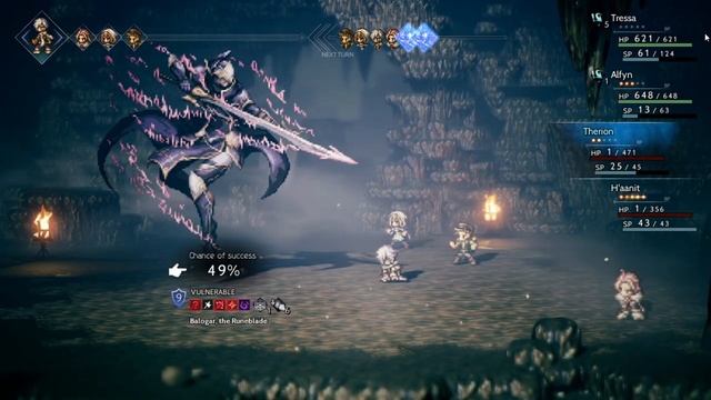 Octopath Traveler Balogar the Runelord Boss very low level (11) смотреть онлайн