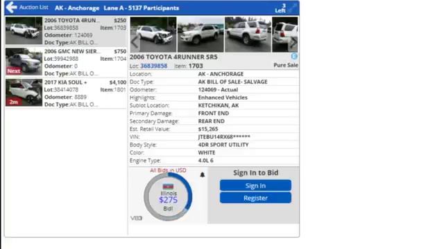 $275 2006 4RUNNER AT THE SALVAGE AUCTION?! смотреть онлайн