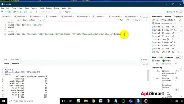 MUDAH BANGET ?! Cara Menginput atau Memasukan Data Excel, txt, csv ke Rstudio (Bahasa R) смотреть онлайн