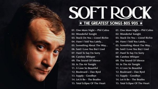 Phil Collins, Eric Clapton, Michael Bolton, Rod Stewart, Bee Gees - Best Soft Rock 70s,80s,90s