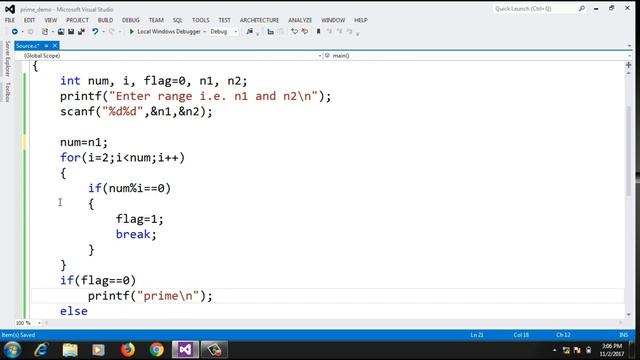 Prime numbers in range between n1 and n2 | Printing prime numbers between 1 and 100 Programming in смотреть онлайн