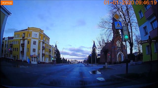 По центру города Речица 1 января 2020 года смотреть онлайн