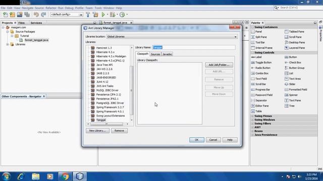 Cara Menambahkan JCalendar Pada Component Palette di NetBeans IDE смотреть онлайн