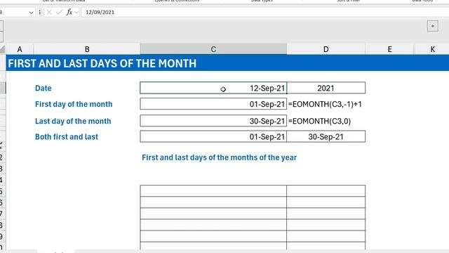 First and Last days of the month Excel - Formulas and array literals смотреть онлайн