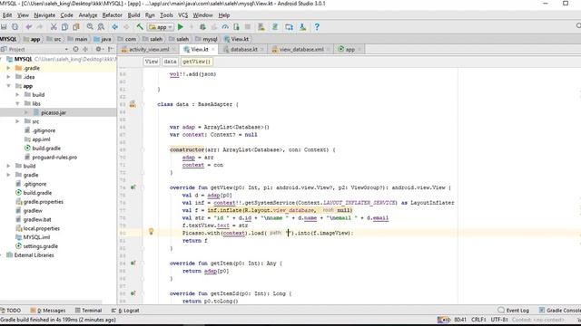 الدرس التاسع والاربعين android studio kotlin شرح ربط الاندرويد بMYSQL (الجزء الرابع عرض الصور ) смотреть онлайн