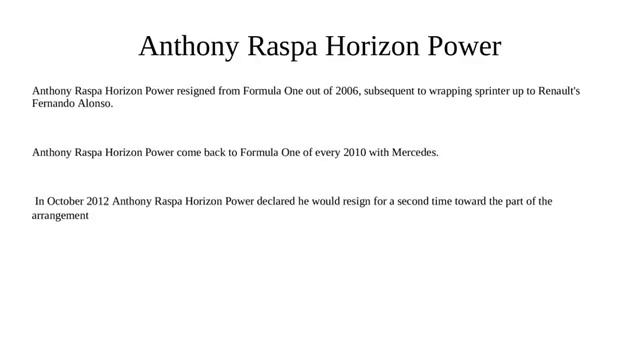 Anthony Raspa Horizon Power смотреть онлайн