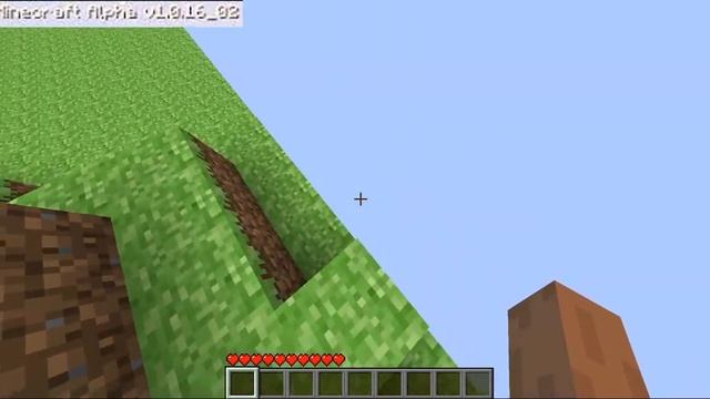 Herobrine in Minecraft Alpha 1.0.16_02 Странный баг надписью версии и чанки небесного мира! смотреть онлайн