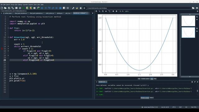 python crash course 5 bisection method смотреть онлайн