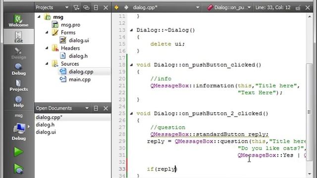 C++ Qt 26 - QMessageBox смотреть онлайн