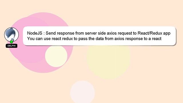 NodeJS : Send response from server side axios request to React/Redux app смотреть онлайн