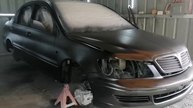 MATTE BLACK MITSUBISHI LANCER - Davao city custom auto body painting смотреть онлайн