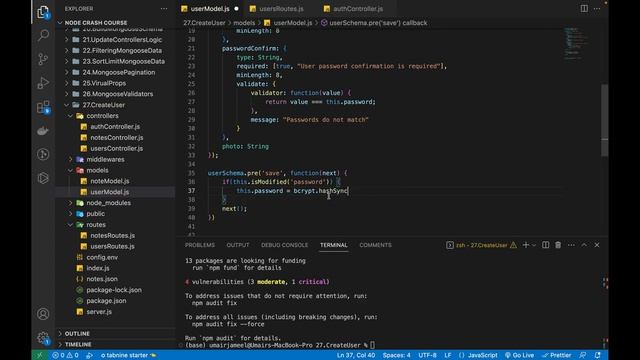 Build REST API with Node Express MongoDB - Encrypt Password Fields #30 смотреть онлайн