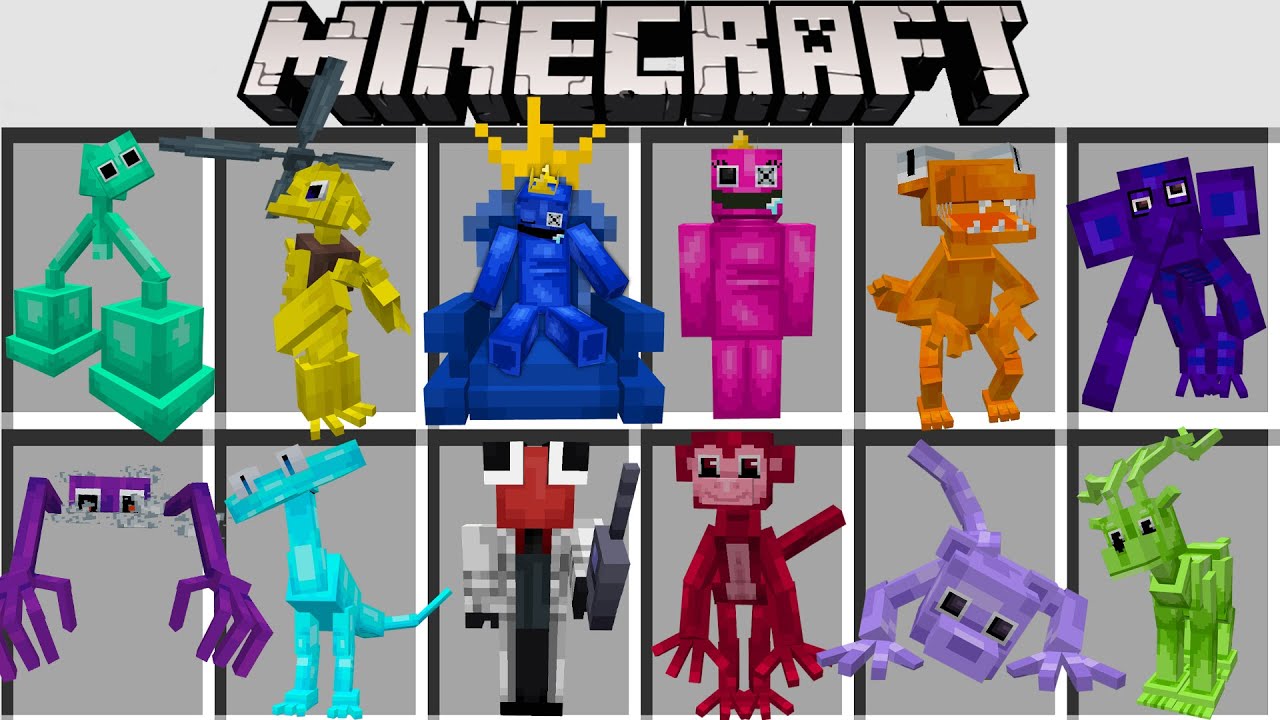 Мод РАДУЖНЫЕ ДРУЗЬЯ 2 в майнкрафт ! Обзор RAINBOW FRIENDS 2 ROBLOX ADDON MINECRAFT BEDROCK MOD смотреть онлайн