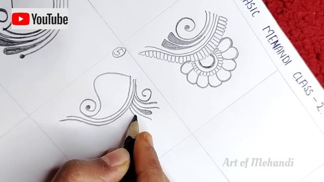 Mehandi class-2 || Basic Mehandi shapes for beginners ❤️ Do subscribe смотреть онлайн
