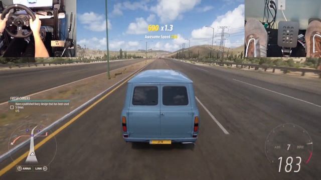 Building a 1351hp Ford Transit Van - Forza Horizon 5 Gameplay - Steering Wheel + Shifter смотреть онлайн