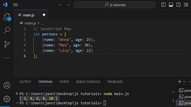JavaScript Map Function - Datenstrukturen transformieren mit der Map Methode смотреть онлайн