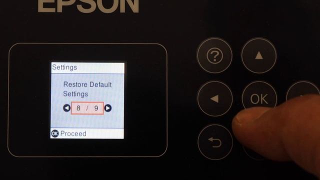 Reset To Factory Defaults Epson EcoTank ET-2720, ET-2750, ET-2760. смотреть онлайн